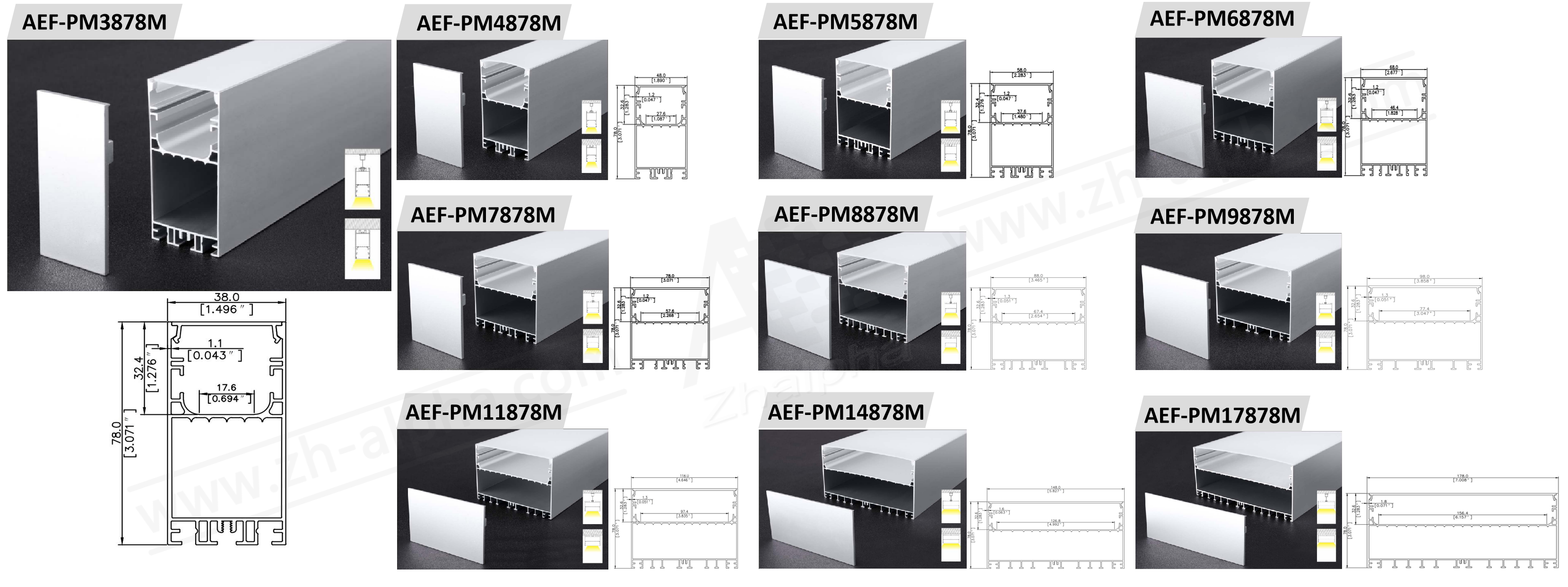 Pendant Suspension Surface mounted architectural lighting led extrusion aluminum profile channel for led strip light.png