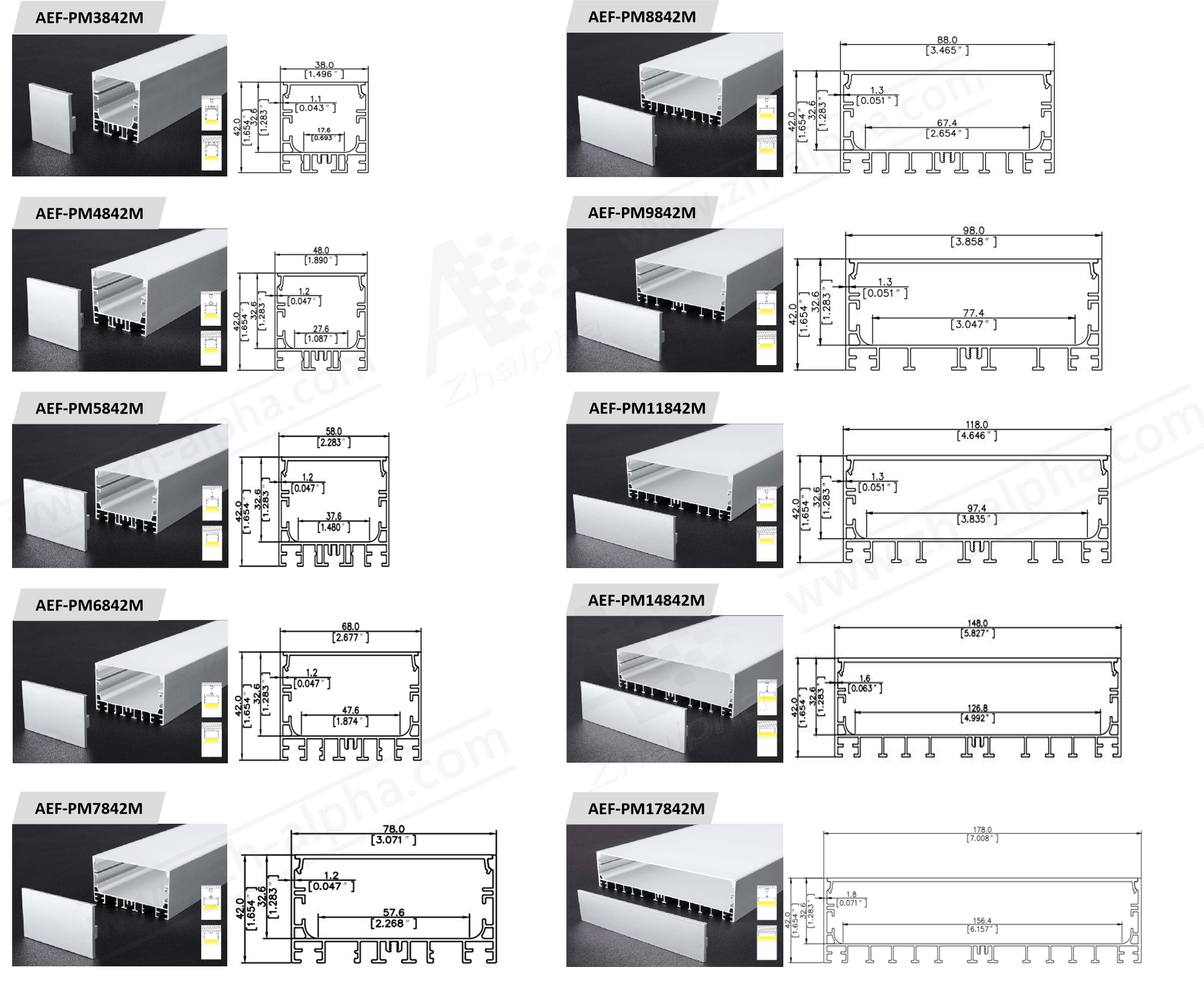 Pendant Suspension Surface mounted architectural lighting led extrusion aluminum profile channel for led strip light 