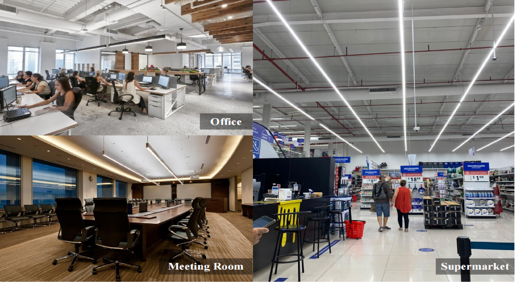 where linear light fixture is popular using